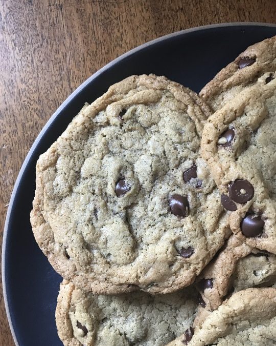 Brown Butter, Rosemary, and Pistachio Chocolate Chip Cookies