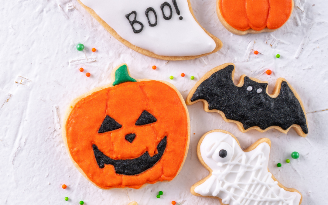 Halloween Sugar Cookies with Banner Butter