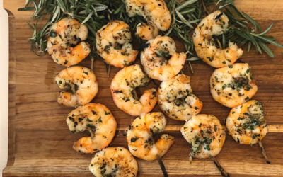 Rosemary Skewered Grilled Shrimp