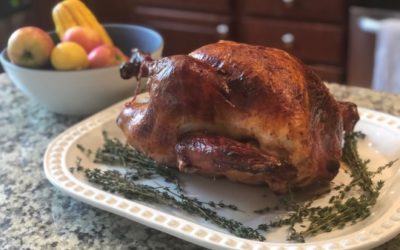 Roasted Turkey with Garlic, Basil & Parsley Butter